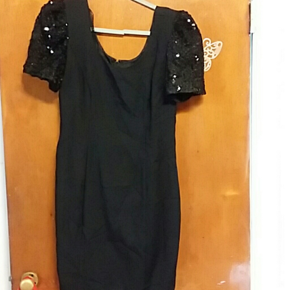 Lori Max knee length sequence sleeve  dress Sz 12